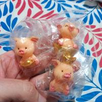 3 Maialini Portafortuna in resina