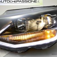 Coppia fanali anteriori neri per VW Bus Transporte