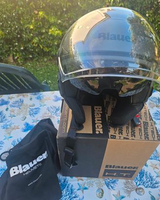 Casco jet blauer