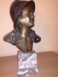 Busto in bronzo "scugnizzo/pescatore"