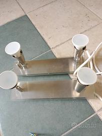 Coppia di plafoniere/applique a faretti orientabil
