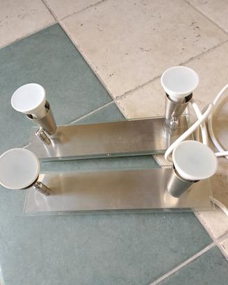 Coppia di plafoniere/applique a faretti orientabil