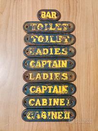 Targhe navali antiche per porte 