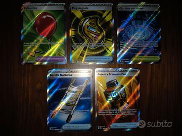 Lotto di 5 Carte Pokemon Rare Holo Full Art