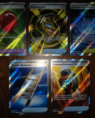 Lotto di 5 Carte Pokemon Rare Holo Full Art