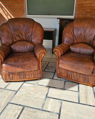 2 Poltrone in pelle