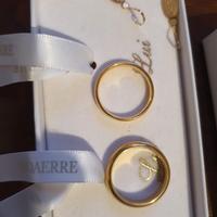 Coppia fedi nuziali lui e lei oro giallo 750 carat