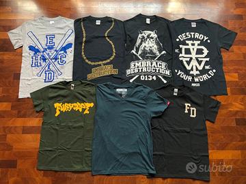 Set 7 t-shirts uomo SMALL VANS bands hardcore