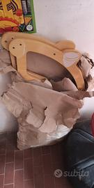 macchina e sedia a dondolo legno