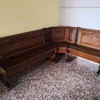 Panca  angolare da cucina per taverna, contenitore