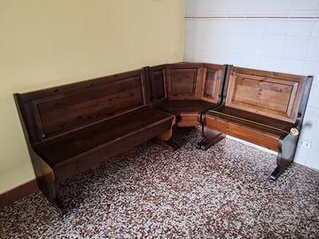 Panca  angolare da cucina per taverna, contenitore