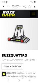 porta bici 4 posti da gancio traino buzz rack 4