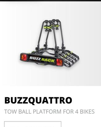 porta bici 4 posti da gancio traino buzz rack 4