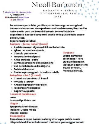 I miei servizi per lavoro