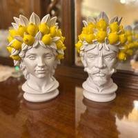 Teste di moro lui e lei corona di limoni