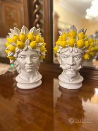 Teste di moro lui e lei corona di limoni