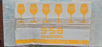 6 Calici gialli da Prosecco Salterò 9•5•8
