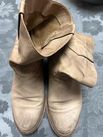 Stivaletto in pelle color sabbia n.ro 37