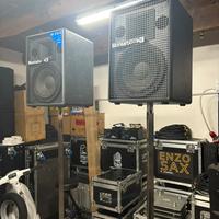 COPPIA CASSE MONTARBO 210 A IN LEGNO+STATIVI