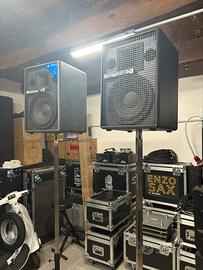 COPPIA CASSE MONTARBO 210 A IN LEGNO+STATIVI