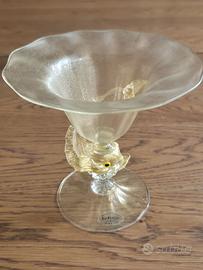 Alzata in vetro soffiato di Murano con scatola