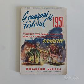 Libretto "Le canzoni del Festival 1951"