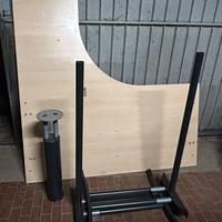 Scrivania angolare in legno