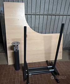 Scrivania angolare in legno