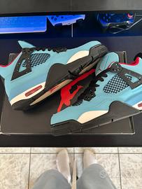 Jordan 4 retro per Travis Scott ice blu