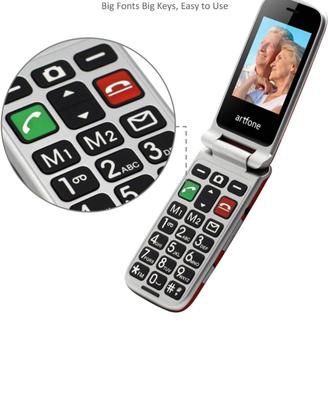 artfone CF241A Rosso - Telefono Cellulare per Anzi