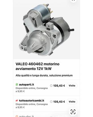 MOTORINO AVVIAMENTO VALEO NUOVO