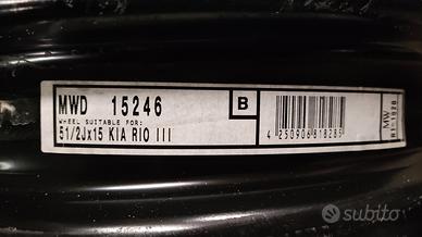 cerchi acciaio R15