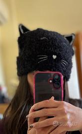 Cappellino con orecchie, gatto nero TERRANOVA