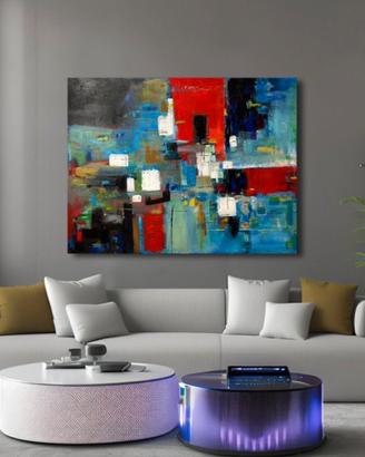 Quadro astratto olio su tela 130x100 cm