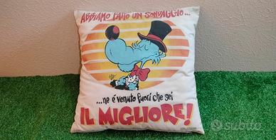 Vecchio Cuscino Umoristico Vintage Lupo Alberto