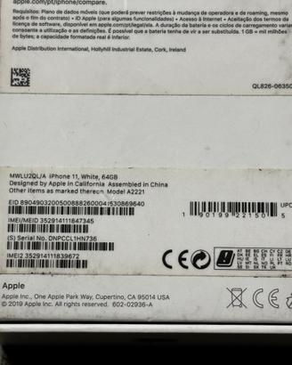 Scatola Originale Apple iPhone 11 - Bianco (White)