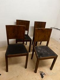 4 sedie in legno per cucina stube