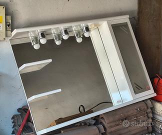 mobile bagno bianco con specchio 