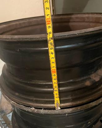 Set 4 Cerchi in ferro 15" originali Peugeot 207