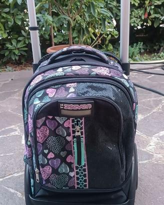Zaino da scuola SEVEN +carrello