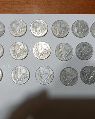 lotto 16 monete 10 lire