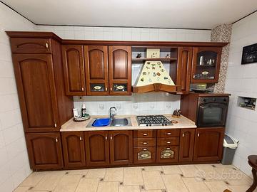 cucina lineare legno 4 mt