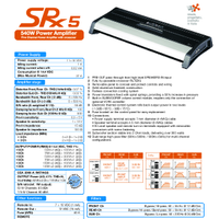 Amplificatore Audison SRX5 potenza 540W RMS Totali