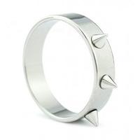 Anello Tre Borchie Acciaio Inox Unisex Misura 20