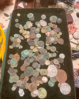 Lotto vecchie monete e medaglie