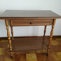 Mobiletti vintage, in legno, porta tv+ telefono