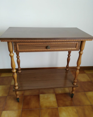 Mobiletti vintage, in legno, porta tv+ telefono