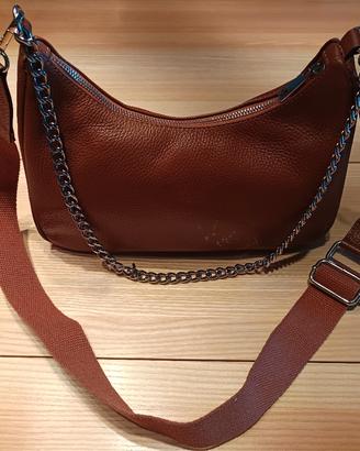 Borsetta Hobo modello "mezzaluna" - Vera Pelle