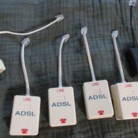 Cinque filtri ADSL + un biforcatore telefonico