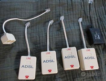 Cinque filtri ADSL + un biforcatore telefonico